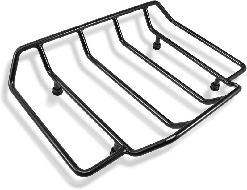 Eumti Motorcycles Air Wing Black Luggage Rack Carrier Trunk Top Rack Rail Mount Compatible with Harley Touring CVO Street Glide Electra Glide Road Glide Road King Ultra Limited 1984-2025 - Image 1